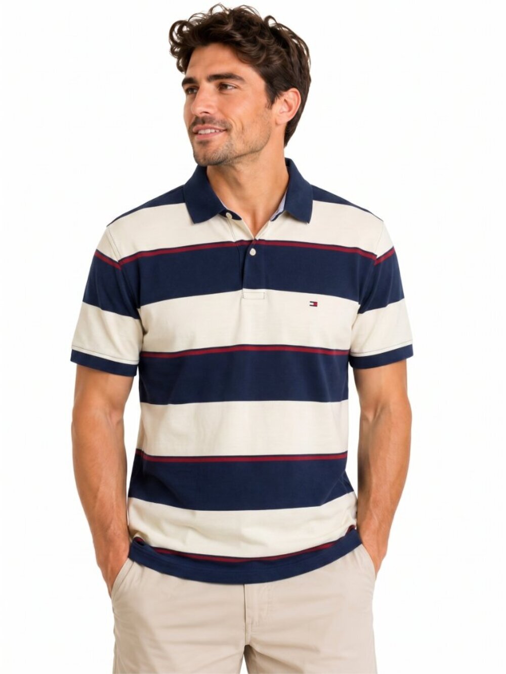 TOMMY HIFIGER MENS  POLO SHIRT (LARGE)